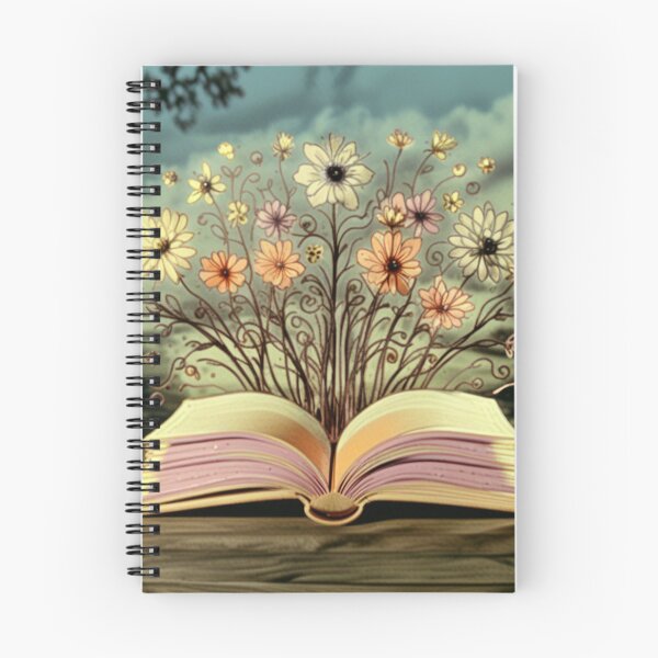 Item preview, Flowery Open Book Vintage 1950s Animation Film Style designed and sold by The Sticker Bureau.