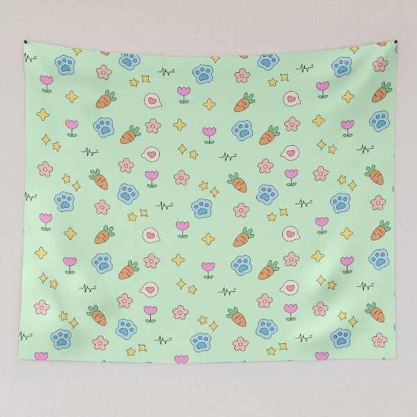 Item preview, cute flower, carrots, flowers, heartbeat, stars, heart pattern designed and sold by Smuchie.