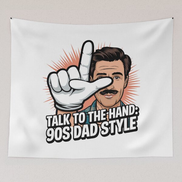 Item preview, Talk to the Hand – Funny 90s Dad Style Retro Father's Day designed and sold by CuteDesignables.