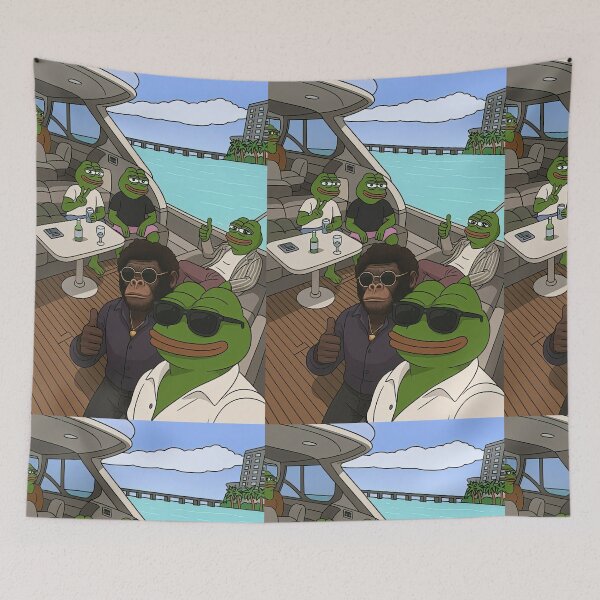 Item preview, Pepe Yacht Club x $SAMBF – Meme Millionaire Vibes designed and sold by SAMBFOFFICIAL.