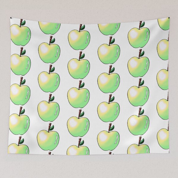 Item preview, semi-realistic light green apple drawing designed and sold by paladinprints.