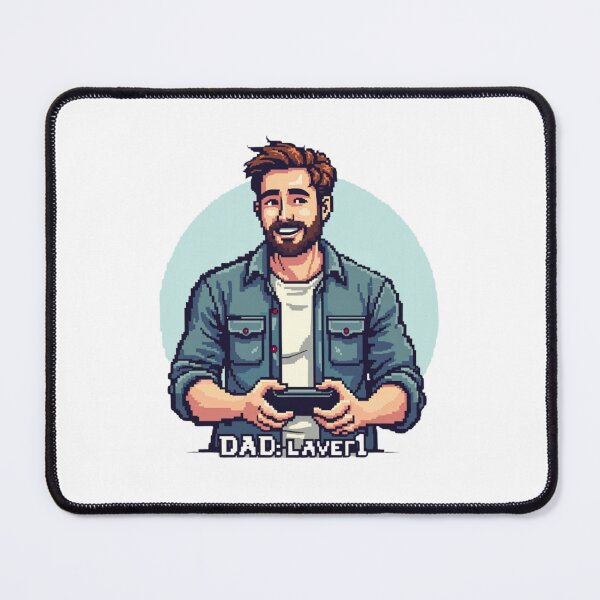 Item preview, 8-Bit Pixel Dad Holding Game Controller – Dad Level: Expert Design designed and sold by ebocraft.