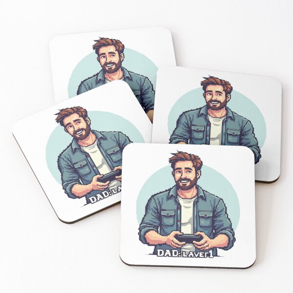 Item preview, 8-Bit Pixel Dad Holding Game Controller – Dad Level: Expert Design designed and sold by ebocraft.
