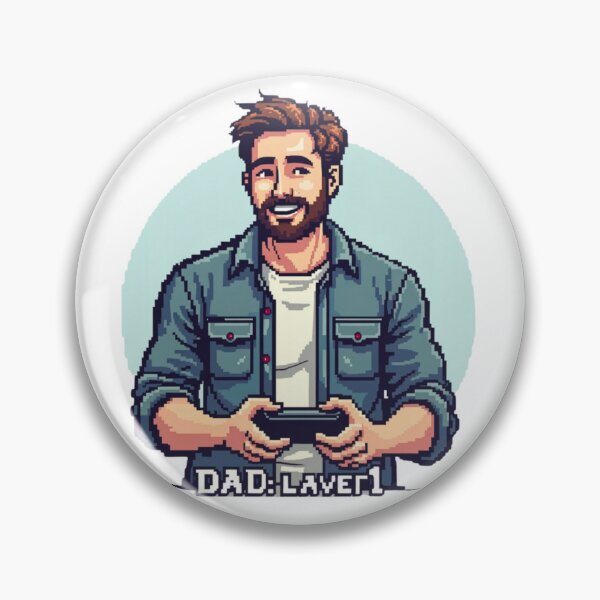 Item preview, 8-Bit Pixel Dad Holding Game Controller – Dad Level: Expert Design designed and sold by ebocraft.