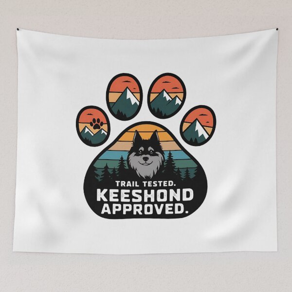 Item preview, Trail Tested Keeshond Approved – Funny Hiking Dog Lover designed and sold by CuteDesignables.