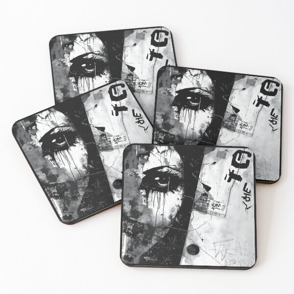 Item preview, Print0008 - GRIME DROPS - Tag it Your Way - Graffiti Tagger Blank - urban noir grunge backdrop, grayscale-style templates for Street Artists, Taggers, Bomberz • GRAFFITI BLANKS • Tag-Ready | Art-Ready designed and sold by NoveltyVariety.