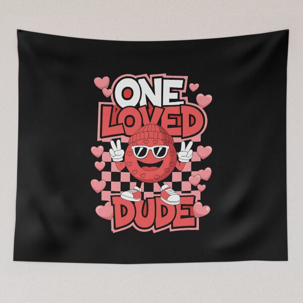 Item preview, Checkered Heart One Loved Dude Valentines Day designed and sold by MAKOPOKOShop.