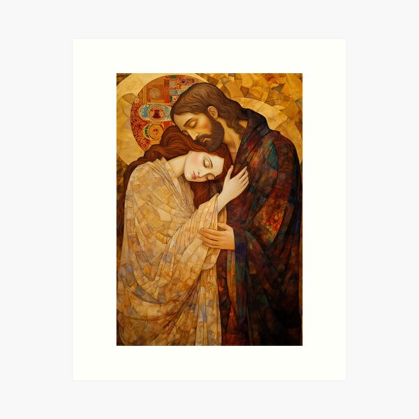 Item preview, Healing Love- The Embrace of Christ and Mary Magdalene designed and sold by SanctifiedSouls.