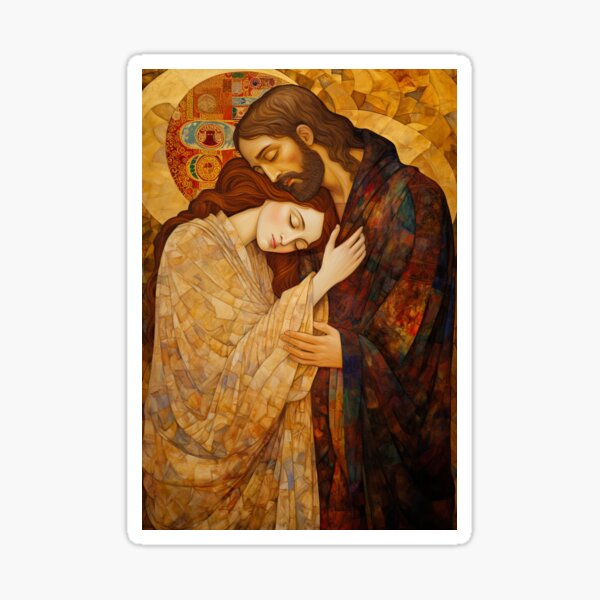 Item preview, Healing Love- The Embrace of Christ and Mary Magdalene designed and sold by SanctifiedSouls.