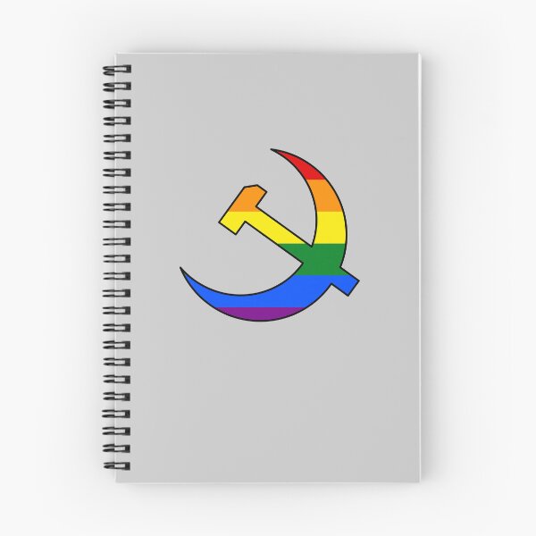 Artikelvorschau, Stilisierter Hammer und Sichel (LGBT-Regenbogen) entworfen und verkauft von BubblePopRed.