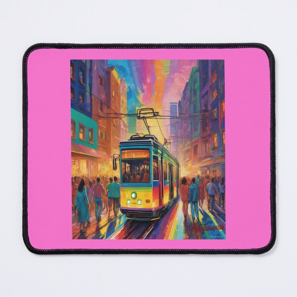 Item preview, **Futuristic Tram: Rainbow City Pride Energy** designed and sold by Artisticanvas.