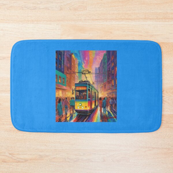 Item preview, **Futuristic Tram: Rainbow City Pride Energy** designed and sold by Artisticanvas.