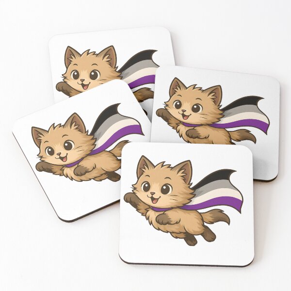 Item preview, Cat with Asexual Pride Cape – Cute Ace Design designed and sold by Travelslightly.