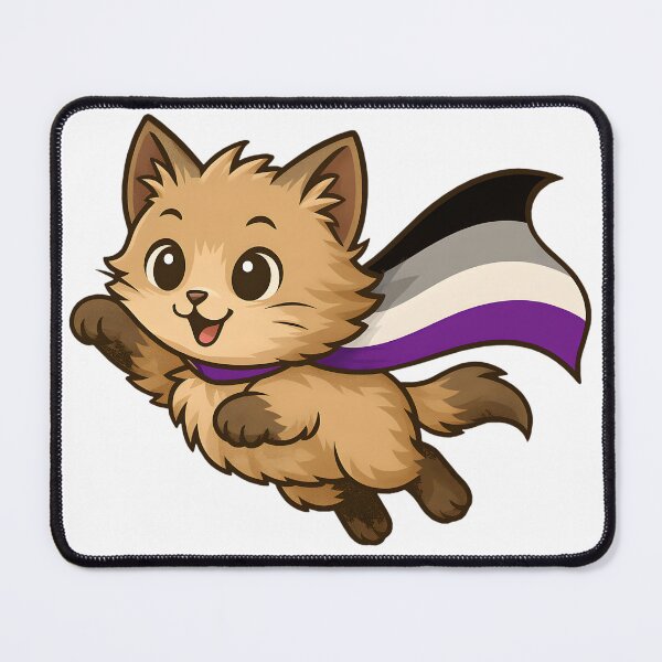 Item preview, Cat with Asexual Pride Cape – Cute Ace Design designed and sold by Travelslightly.