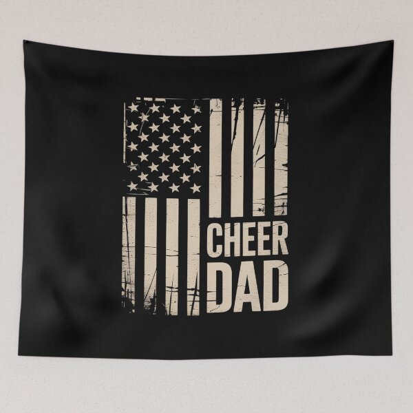 Item preview, Cheer Dad Cheerleading American Flag designed and sold by MAKOPOKOShop.