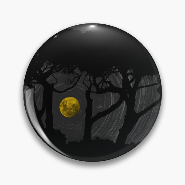 Item preview, Star trails around a full moon designed and sold by Steven Weeks.