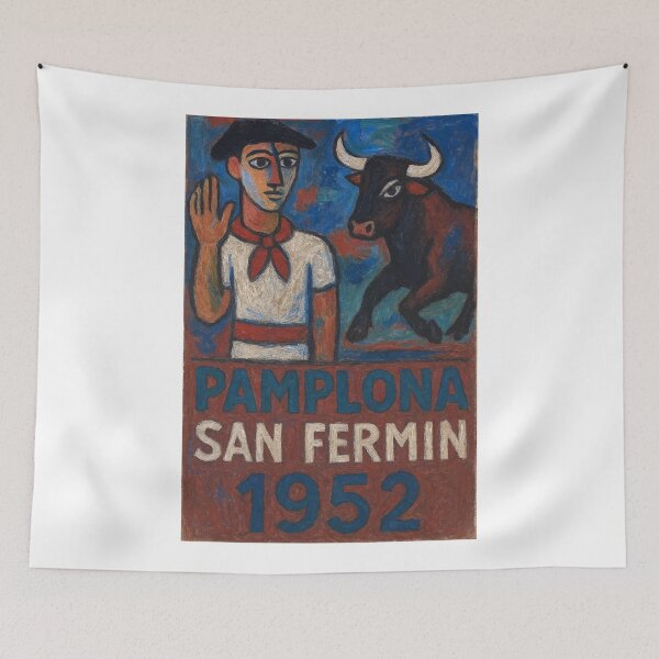 Item preview, 1952 Pamplona San Fermin Festival Poster designed and sold by retrographics.