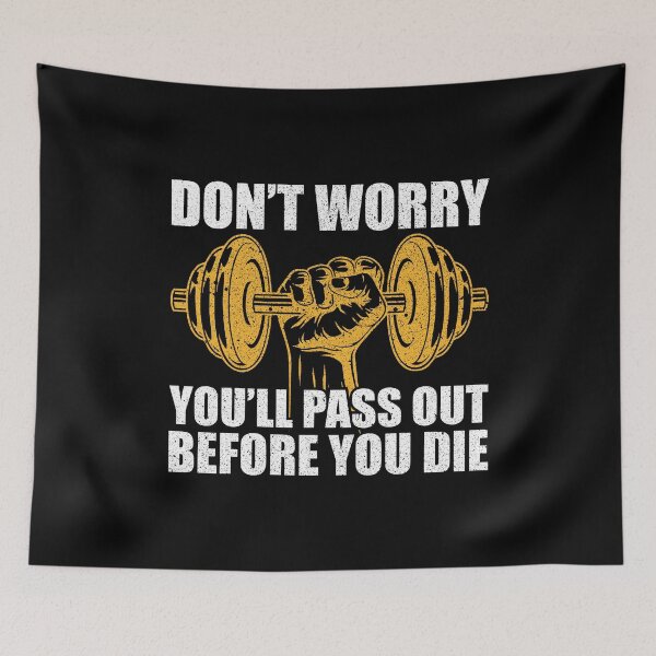 Item preview, Dont Worry, You Will Pass Out Before You Die - Funny Personal Gym Trainer Joke designed and sold by ruinzahelva.
