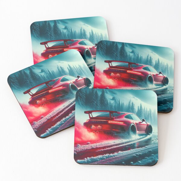 Item preview, "Arctic Drift King - Neon Snow Race Art" designed and sold by Ghost Archer Illusions.