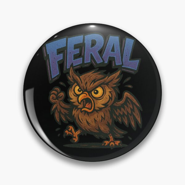 Item preview, Feral Owl – Tattoo Flash Meets Midnight Mayhem designed and sold by TrashCultSupply.