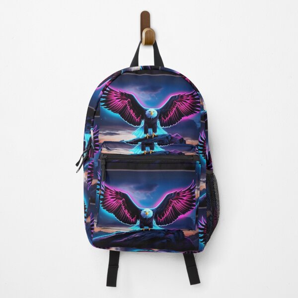 Item preview, Epic Eagle – Neon Embossed Wings Spread (All Over Print) designed and sold by All Creative Designer.