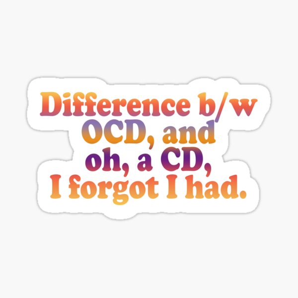 Item preview, OCD vs CD – The Ultimate Memory Mix-Up designed and sold by Painter Saab ki Dukaan.