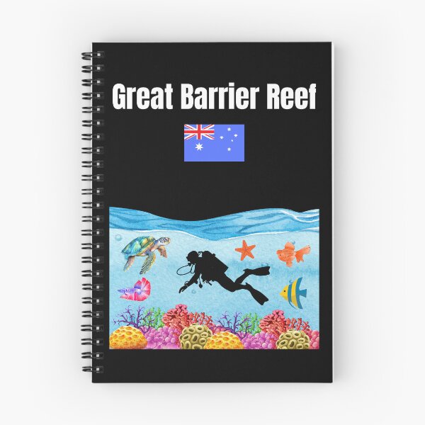 Item preview, Great Barrier Reef corals Australian flag souvenir scuba diving  designed and sold by Artstastic.