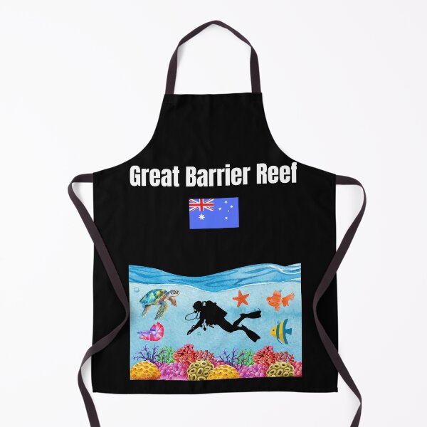 Item preview, Great Barrier Reef corals Australian flag souvenir scuba diving designed and sold by Artstastic.