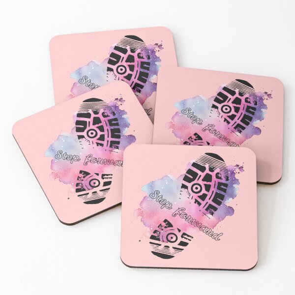 Item preview, Step Forward – Watercolor Footprint Motivational Design designed and sold by NovaDropDesigns .