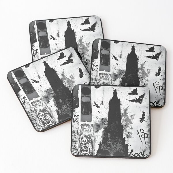 Item preview, Print0017 - GRIME DROPS - Tag it Your Way - Graffiti Tagger Blank - urban noir grunge backdrop, grayscale-style templates for Street Artists, Taggers, Bomberz • GRAFFITI BLANKS • Tag-Ready | Art-Ready designed and sold by NoveltyVariety.