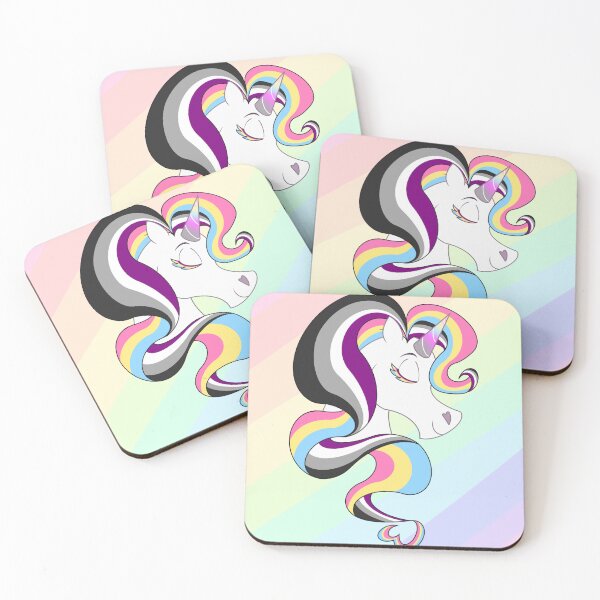 Aperçu de l'œuvre Licorne asexuée panromantique créée et vendue par RandomCreature83.