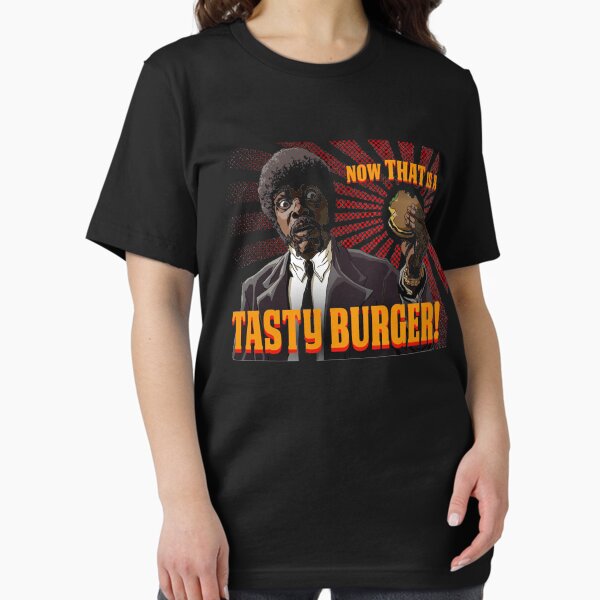 Item preview, Tasty Burger 90's Cult Movie Design designed and sold by Vivid Edge Threads.