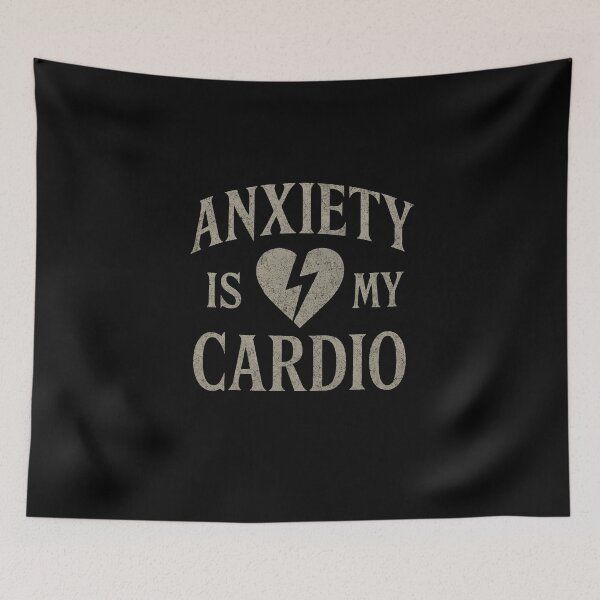 Item preview, Anxiety Is My Cardio – Funny Mental Health Quote Design designed and sold by thesnakeater.