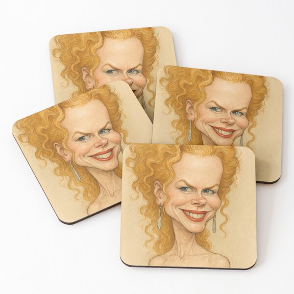 Item preview, nicole kidman caricature designed and sold by kato van meirvenne.