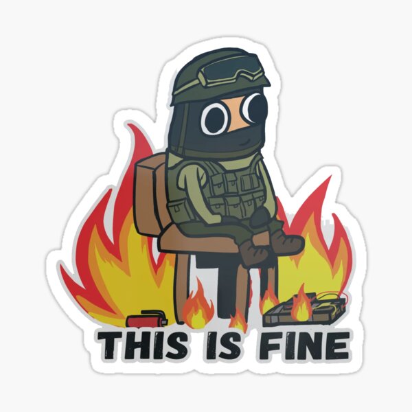 Item preview, This Is Fine(CT) Counter Strike designed and sold by stickershopsss.