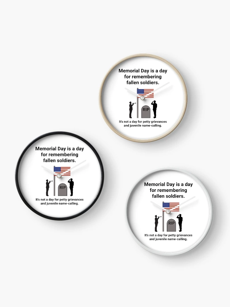 Thumbnail 3 of 4, Clock, Memorial Day designed and sold by Rachel the Artist .