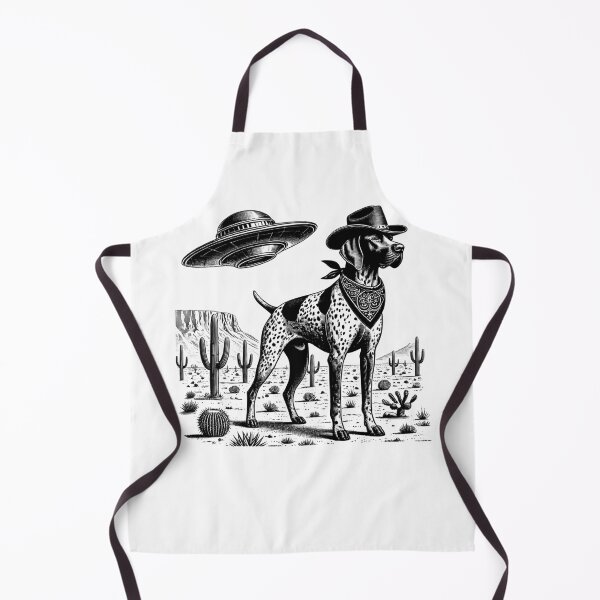 Item preview, Vintage Retro German Shorthaired Pointer UFO Western Country Wild West Dog Mom Dad designed and sold by Kimberley King Art King Art.