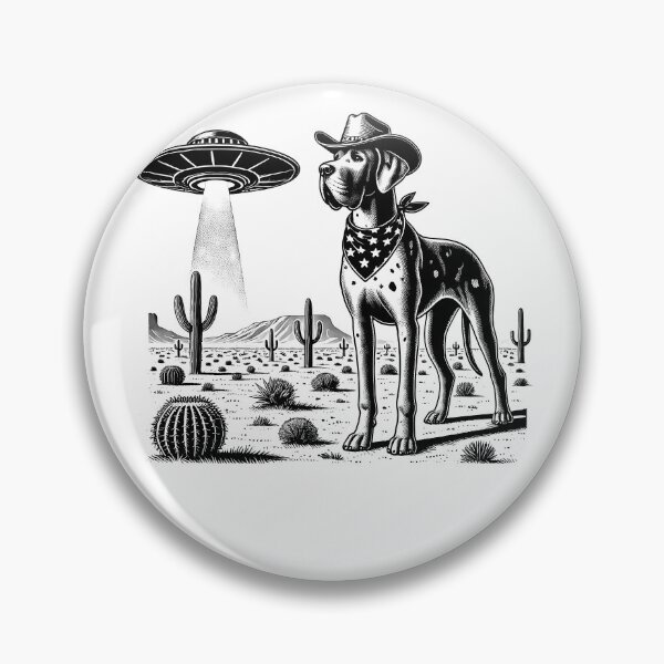 Item preview, Vintage Retro Great Dane UFO Western Country Wild West Dog Mom Dad designed and sold by Kimberley King Art  King Art.