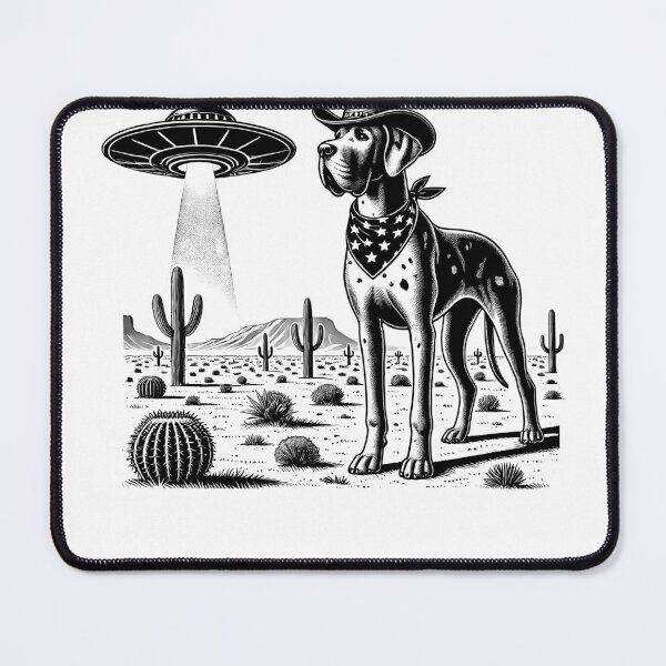 Item preview, Vintage Retro Great Dane UFO Western Country Wild West Dog Mom Dad designed and sold by Kimberley King Art King Art.
