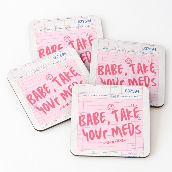 Item preview, Babe take your meds guest check design designed and sold by Elizabeths Epothecary.