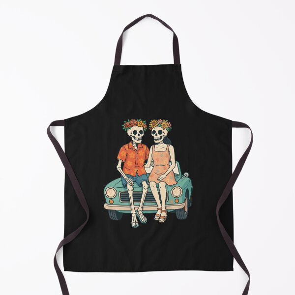Item preview, Flower-Crowned Skull Couple on Vintage Car – Aesthetic Gothic Romance Design designed and sold by ColorSplash123.