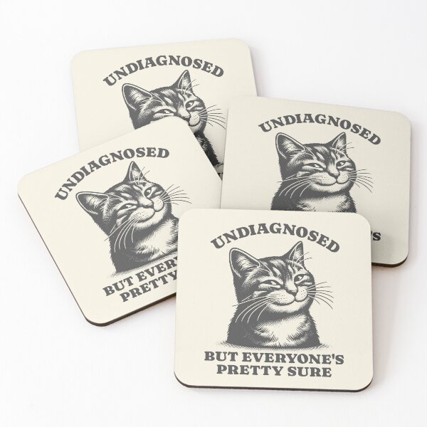 Item preview, Undiagnosed But Everyone’s Pretty Sure Playful Amusing Cat designed and sold by KLArtzStore.