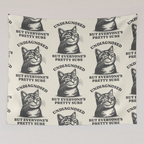 Item preview, Undiagnosed But Everyone’s Pretty Sure Playful Amusing Cat designed and sold by KLArtzStore.