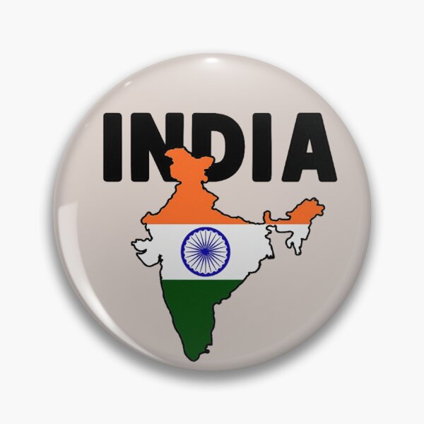 Item preview, India – National Flag Inside Country Map Design designed and sold by Myra365Art.