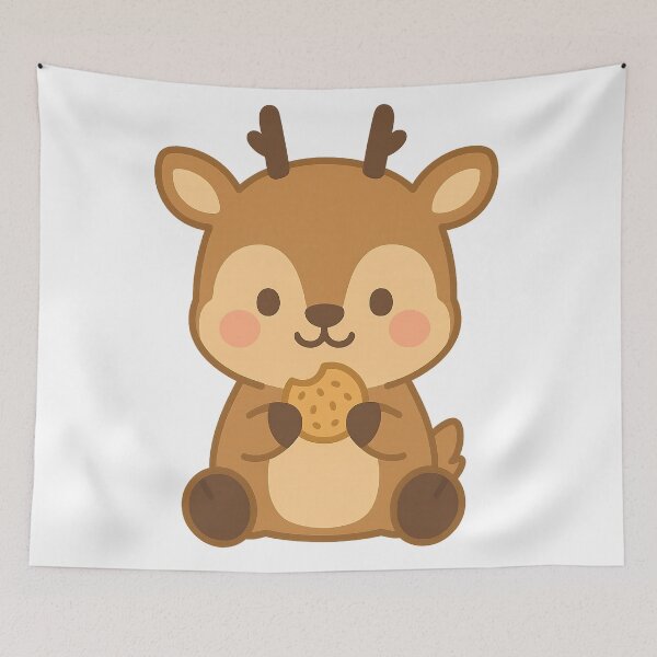 Item preview, Kawaii Nara Deer – Senbei Snack Time designed and sold by NipponPop.