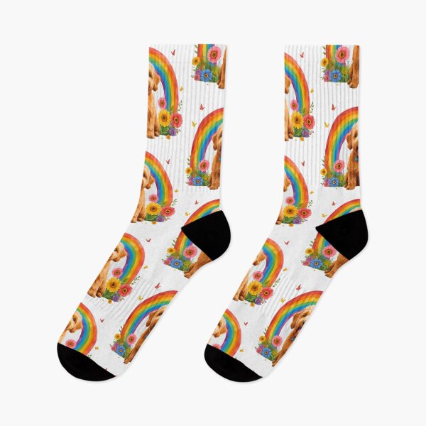 Item preview, Boho Rainbow Goldendoodle – Cute Retro Dog Art for Doodle Lovers designed and sold by Fredster1966.