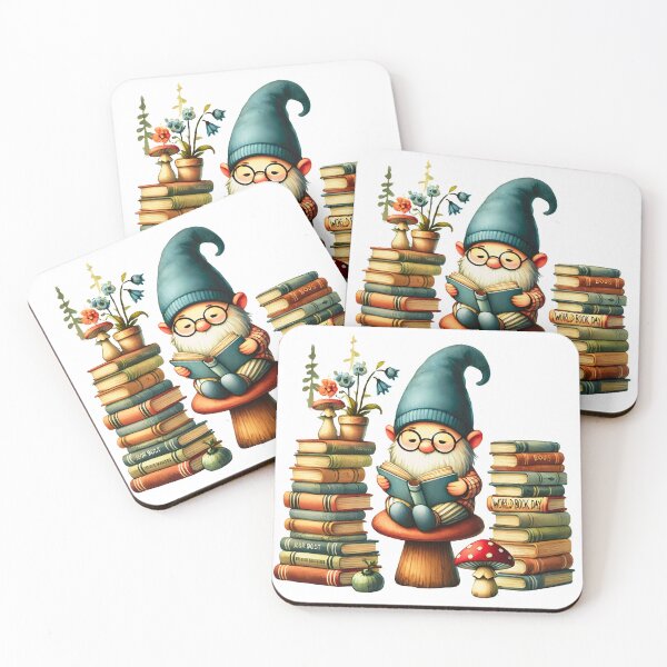 Item preview, Adorable Gnome Reading a Book Cute Book Day designed and sold by PurelyInspired.