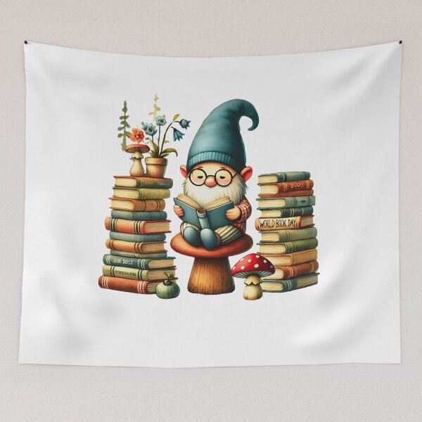 Item preview, Adorable Gnome Reading a Book Cute Book Day designed and sold by PurelyInspired.