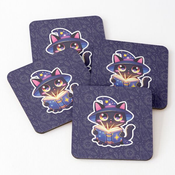 Item preview, Magical Wizard Cat Reading a Glowing Spellbook designed and sold by PetsClan.