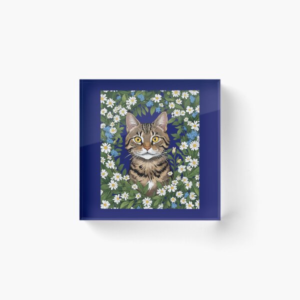 Item preview, Tabby Cat And Massachusetts Mayflowers 3 designed and sold by taiche.